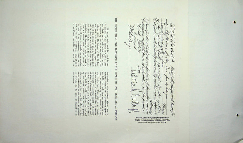 Reiter Dairy Company Stock Certificate Bond Scripophilly Akron Ohio 1969 No 350