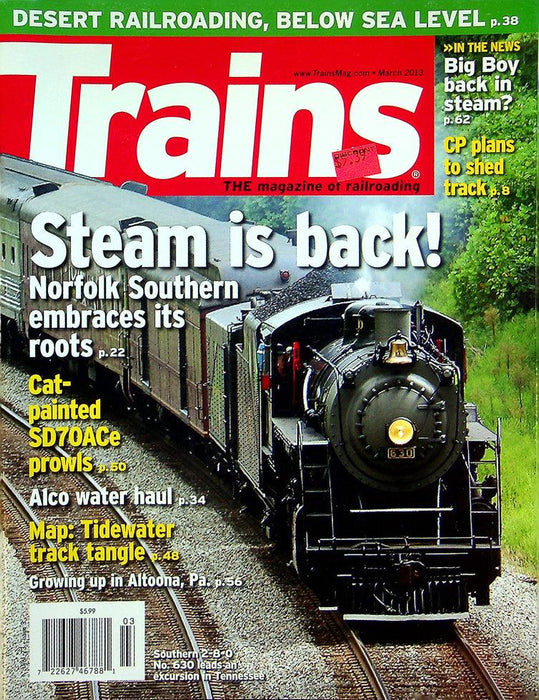 Trains Magazine March 2013 Vol 73 No 3 Norfolk Southern Embraces Its Roots