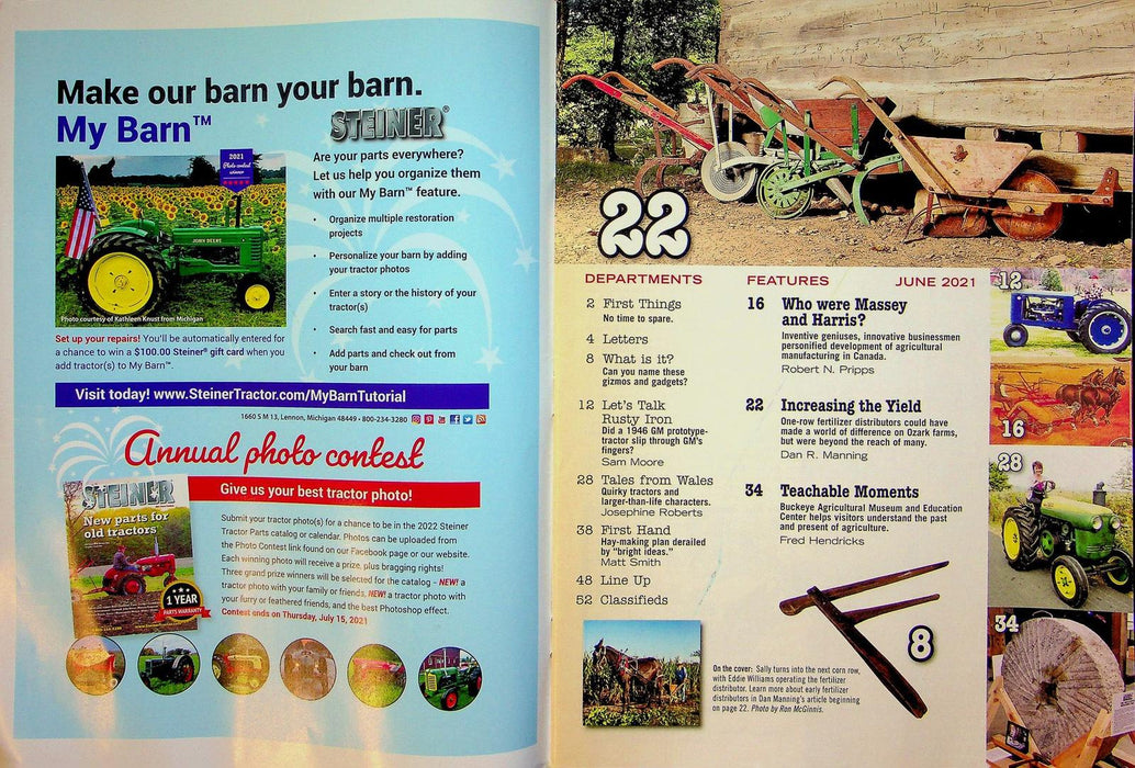 Farm Collector Magazine June 2021 Vol 23 # 11 Massey & Harris