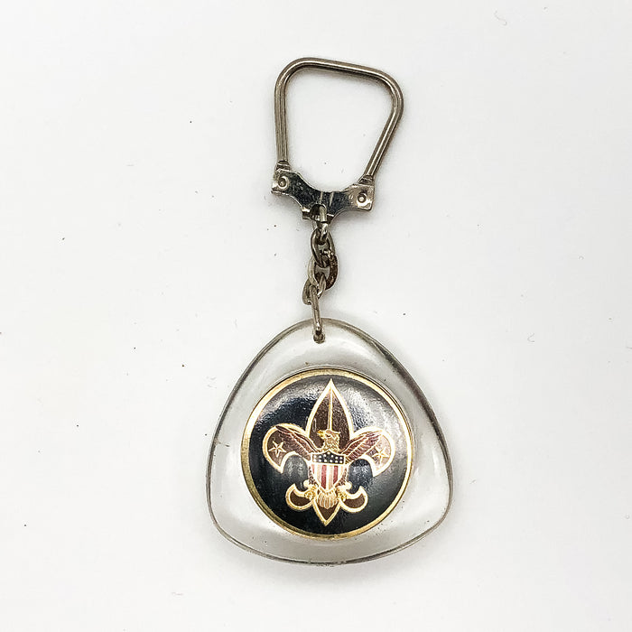 Boy Scouts of America Jamboree Keychain National 1977 Fleur De Lis Eagle 2