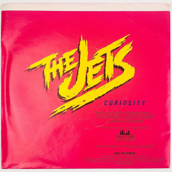 The Jets Curiosity Record 45 RPM Single MCA-52682 MCA Records 1985 Promo 2