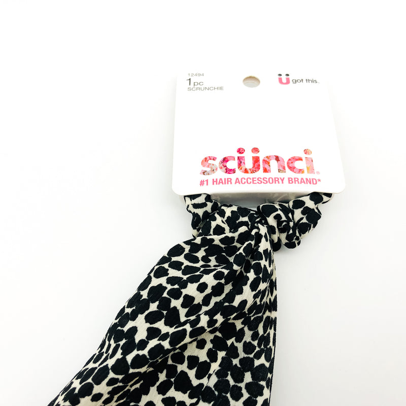 6-Piece Scunci Headband and Scrunchies Lot Black Leopard Print Light Summer Wear