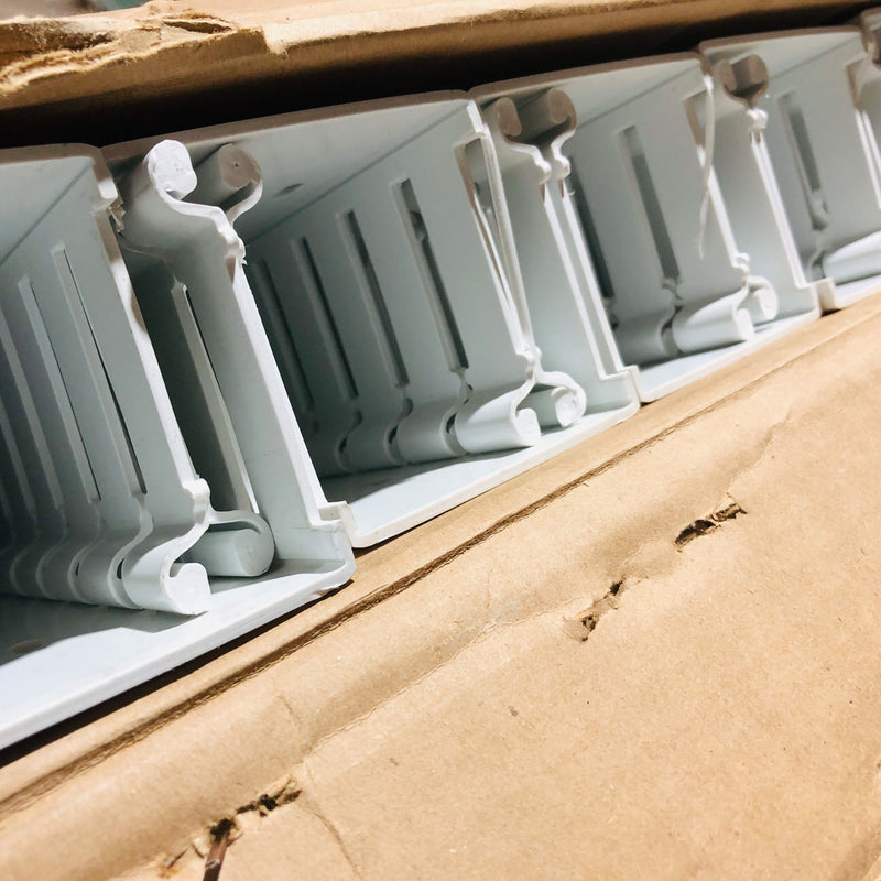 10-Pc Panduit H3X3WH6 Panduct Solid Hinged Wiring Duct Wall 6 Foot Sections