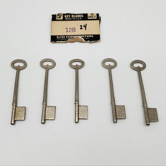 5x Ilco 12B Bit Key Blanks BIT Dimensions 0.66" Wide 0.45" Height 0.08" Thick