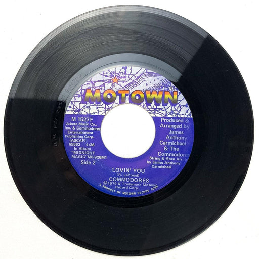 Commodores 45 RPM 7" Single Record Lovin' You / Oh No Motown M 1527 F 2