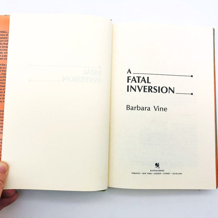 A Fatal Inversion Hardcover Barbara Vine 1987 1st Edition Psychological Mystery 7