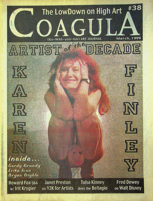 Cougula Art Journal 1999 Issue # 38 Howard Fox, Walt Disney, Karen Finley 1