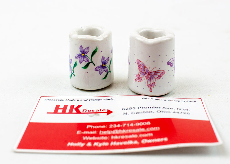 Vintage Russ Miniatures - Bell and Candle Holders | Made in Taiwan