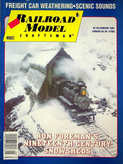 Railroad Model Craftsman Magazine January 2001 Vol 69 No 8 Ron Foreman Snowsheds