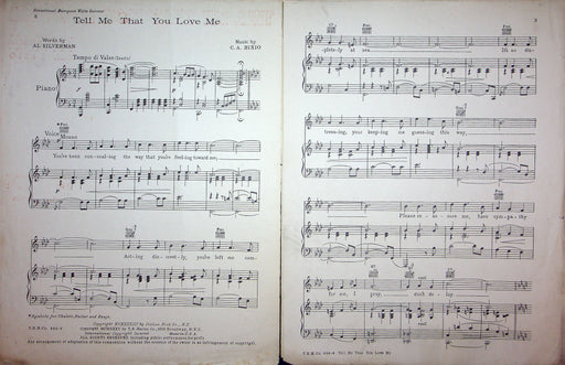 Sheet Music Tell Me That You Love Me Frank Parker Jello Program Al Silverman 2