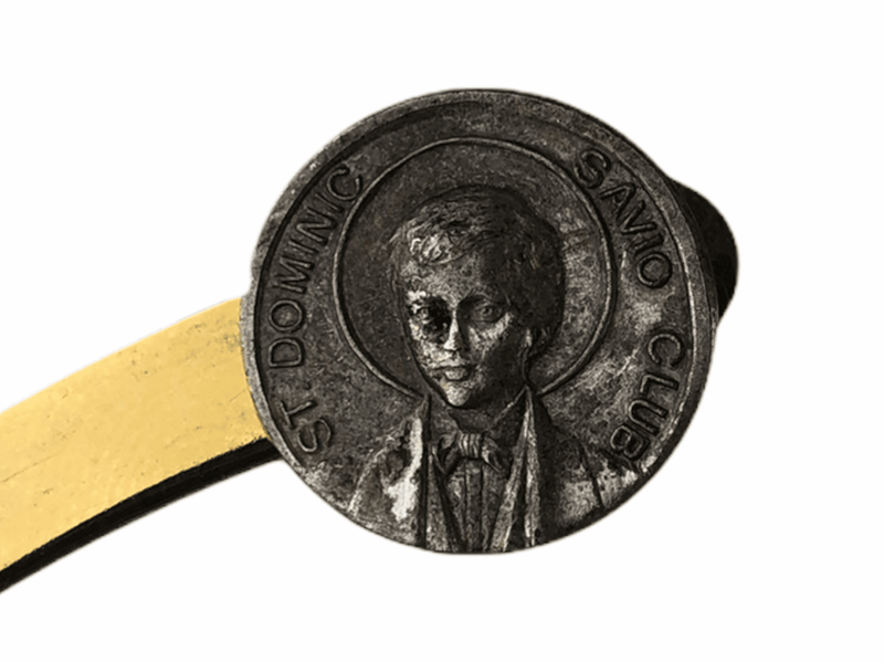 St. Dominic Savio Club Lapel Pin Silver Tone Italy Vintage 2