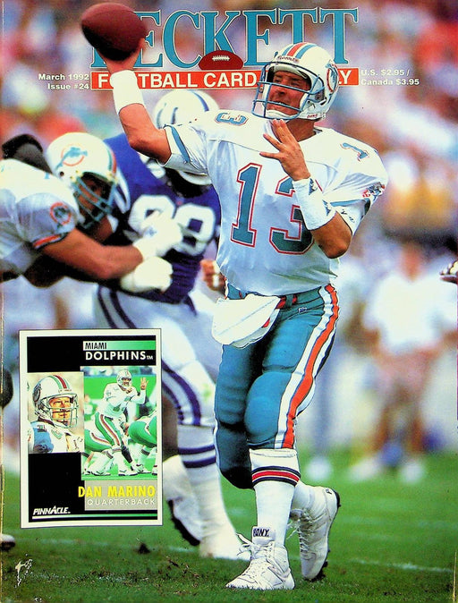 Beckett Football Magazine Mar 1992 # 24 Dan Marino Miami Dolphin Leonard Russell 1