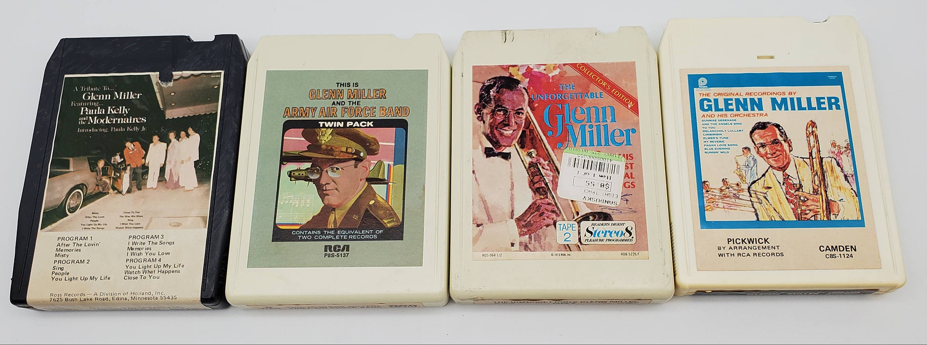 Glenn Mill Tribute, Army & Air Force, Unforgettable 4x 8-Track Tapes