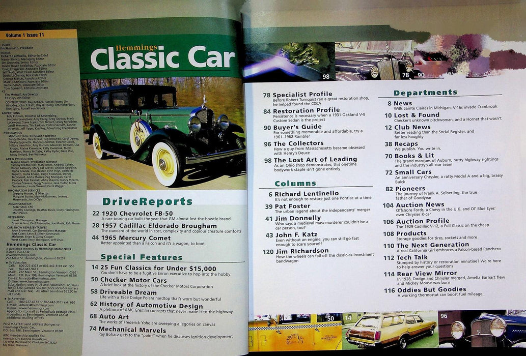 Hemmings Classic Car Magazine August 2005 Vol 1 # 11 Brougham Beauty