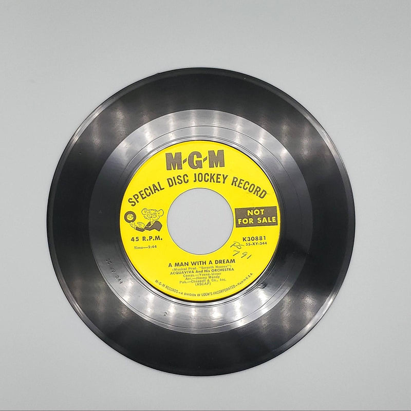 Acquaviva And His Orchestra A Man With A Dream Single Record MGM 1955 PROMO 1